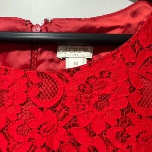 J. Crew Women’s Romantic Red Lace Fit and Flare Valentines Day Dress 14